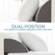 Bed Wedge Pillow for Headboard with Removable Cover - Wedge Pillow with Pockets