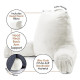 Large Soft Foam Reading & TV Relax Pillow + 2 Neck & Lumbar Pillows with Pockets