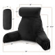 Large Soft Foam Reading & TV Relax Pillow + 2 Neck & Lumbar Pillows with Pockets
