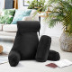 Large Soft Foam Reading & TV Relax Pillow + 2 Neck & Lumbar Pillows with Pockets