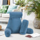 Large Soft Foam Reading & TV Relax Pillow + 2 Neck & Lumbar Pillows with Pockets