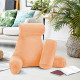 Large Soft Foam Reading & TV Relax Pillow + 2 Neck & Lumbar Pillows with Pockets