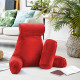 Large Soft Foam Reading & TV Relax Pillow + 2 Neck & Lumbar Pillows with Pockets