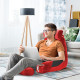 Large Soft Foam Reading & TV Relax Pillow + 2 Neck & Lumbar Pillows with Pockets