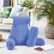 Large Soft Foam Reading & TV Relax Pillow + 2 Neck & Lumbar Pillows with Pockets