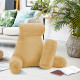 Large Soft Foam Reading & TV Relax Pillow + 2 Neck & Lumbar Pillows with Pockets