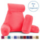 Large Soft Foam Reading & TV Relax Pillow + 2 Neck & Lumbar Pillows with Pockets