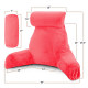 Large Soft Foam Reading & TV Relax Pillow + 2 Neck & Lumbar Pillows with Pockets