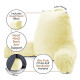 Large Soft Foam Reading & TV Relax Pillow + 2 Neck & Lumbar Pillows with Pockets