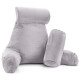 Large Soft Foam Reading & TV Relax Pillow + 2 Neck & Lumbar Pillows with Pockets
