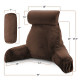 Large Soft Foam Reading & TV Relax Pillow + 2 Neck & Lumbar Pillows with Pockets