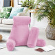Large Soft Foam Reading & TV Relax Pillow + 2 Neck & Lumbar Pillows with Pockets