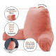 Large Soft Foam Reading & TV Relax Pillow + 2 Neck & Lumbar Pillows with Pockets