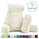 Large Soft Foam Reading & TV Relax Pillow + 2 Neck & Lumbar Pillows with Pockets