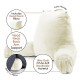 Large Soft Foam Reading & TV Relax Pillow + 2 Neck & Lumbar Pillows with Pockets