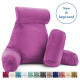 Large Soft Foam Reading & TV Relax Pillow + 2 Neck & Lumbar Pillows with Pockets