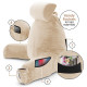 Large Soft Foam Reading & TV Relax Pillow + 2 Neck & Lumbar Pillows with Pockets