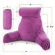 Large Soft Foam Reading & TV Relax Pillow + 2 Neck & Lumbar Pillows with Pockets