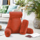Large Soft Foam Reading & TV Relax Pillow + 2 Neck & Lumbar Pillows with Pockets