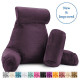 Large Soft Foam Reading & TV Relax Pillow + 2 Neck & Lumbar Pillows with Pockets