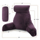 Large Soft Foam Reading & TV Relax Pillow + 2 Neck & Lumbar Pillows with Pockets