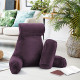 Large Soft Foam Reading & TV Relax Pillow + 2 Neck & Lumbar Pillows with Pockets
