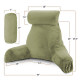 Large Soft Foam Reading & TV Relax Pillow + 2 Neck & Lumbar Pillows with Pockets