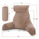 Large Soft Foam Reading & TV Relax Pillow + 2 Neck & Lumbar Pillows with Pockets