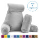 Large Soft Foam Reading & TV Relax Pillow + 2 Neck & Lumbar Pillows with Pockets