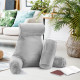 Large Soft Foam Reading & TV Relax Pillow + 2 Neck & Lumbar Pillows with Pockets
