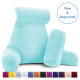 Large Soft Foam Reading & TV Relax Pillow + 2 Neck & Lumbar Pillows with Pockets