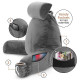 Large Soft Foam Reading & TV Relax Pillow + 2 Neck & Lumbar Pillows with Pockets