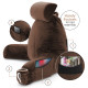 Large Soft Foam Reading & TV Relax Pillow + 2 Neck & Lumbar Pillows with Pockets