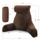 Large Soft Foam Reading & TV Relax Pillow + 2 Neck & Lumbar Pillows with Pockets