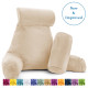 Large Soft Foam Reading & TV Relax Pillow + 2 Neck & Lumbar Pillows with Pockets