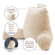 Large Soft Foam Reading & TV Relax Pillow + 2 Neck & Lumbar Pillows with Pockets