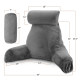 Large Soft Foam Reading & TV Relax Pillow + 2 Neck & Lumbar Pillows with Pockets