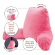 Large Soft Foam Reading & TV Relax Pillow + 2 Neck & Lumbar Pillows with Pockets