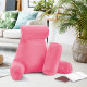 Large Soft Foam Reading & TV Relax Pillow + 2 Neck & Lumbar Pillows with Pockets