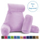 Large Soft Foam Reading & TV Relax Pillow + 2 Neck & Lumbar Pillows with Pockets