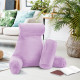 Large Soft Foam Reading & TV Relax Pillow + 2 Neck & Lumbar Pillows with Pockets
