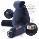 Large Soft Foam Reading & TV Relax Pillow + 2 Neck & Lumbar Pillows with Pockets