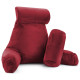 Large Soft Foam Reading & TV Relax Pillow + 2 Neck & Lumbar Pillows with Pockets