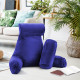 Large Soft Foam Reading & TV Relax Pillow + 2 Neck & Lumbar Pillows with Pockets