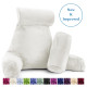 Large Soft Foam Reading & TV Relax Pillow + 2 Neck & Lumbar Pillows with Pockets