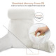 Large Soft Foam Reading & TV Relax Pillow + 2 Neck & Lumbar Pillows with Pockets