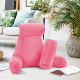 Large Soft Foam Reading & TV Relax Pillow + 2 Neck & Lumbar Pillows with Pockets