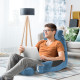 Large Soft Foam Reading & TV Relax Pillow + 2 Neck & Lumbar Pillows with Pockets