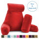 Large Soft Foam Reading & TV Relax Pillow + 2 Neck & Lumbar Pillows with Pockets