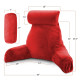 Large Soft Foam Reading & TV Relax Pillow + 2 Neck & Lumbar Pillows with Pockets